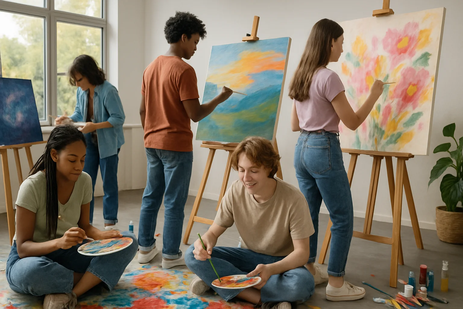 Pintura Terapêutica para Jovens: Cores que Acalmam a Alma